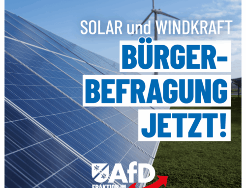 Lasst die Bürger entscheiden! AfD beantragt Bürgerbefragung über Solar und Windkraft