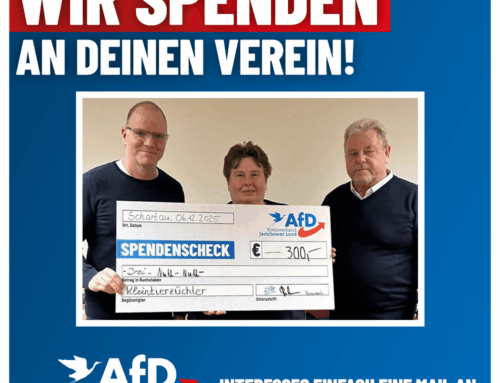 Wir spenden an die Kleintierzüchter in Schartau 300 Euro