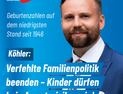 Köhler: Verfehlte Familienpolitik beenden – Kinder dürfen kein Armutsrisiko sein!